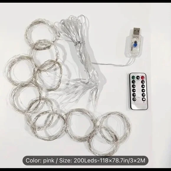 Pink LED Fairy String Lights - Picture 2 of 4